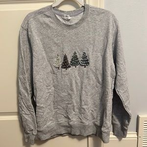 Gray Christmas tree sweater